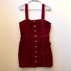 H&M Divided | Button Down Corduroy Overall Dress